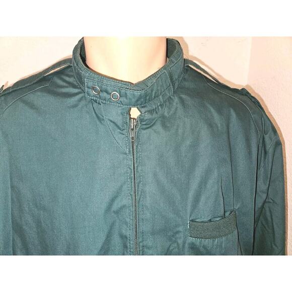 Members Only Jacket Mens Green Bomber Coat Full Zip Size 44 - Picture 2 of 10
